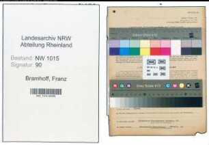 Entnazifizierung Franz Bramhoff , geb. 02.12.1892 (Maler)