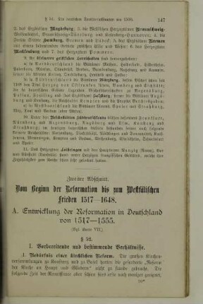 Zweiter Abschnitt. Vom Beginn der Reformation bis zum Westfälischen Frieden 1517-1648