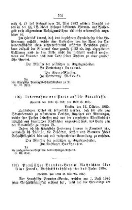 Uebernahme von Porto auf die Staatskasse : [I. Allgemeine Verhältnisse]