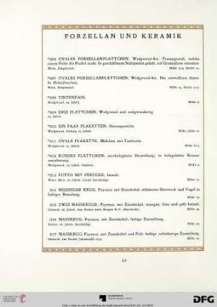Porzellan und Keramik (Nr. 306-333)