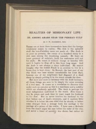 Realities of missionary life. III. Among arabs near the persian gulg