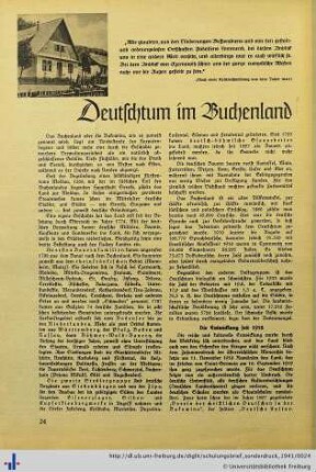 Deutschtum im Buchenland.