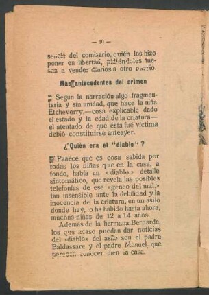 ¿Quién era el "diablo"?