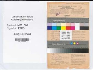 Entnazifizierung Bernhard Jung, geb. 23.06.1901 (Verw.Angest.)