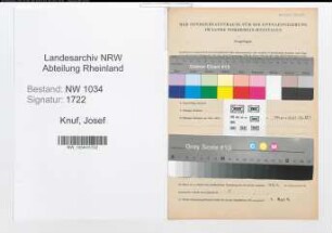 Entnazifizierung Josef Knuf , geb. 29.10.1913 (Oberwachtmeister)