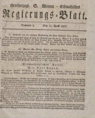 Nr. 2 : 11. April 1817