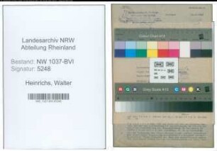 Entnazifizierung Walter Heinrichs , geb. 03.05.1914 (Einkaeufer)