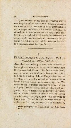 5. Esprit, Moeurs, Costume, Découvertes Du XVIme Siècle.