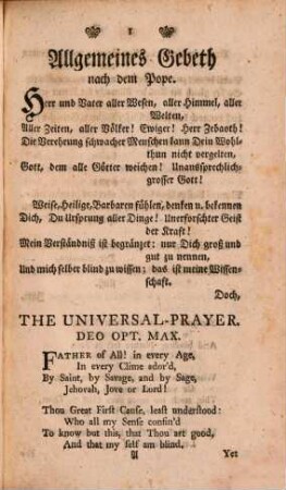 Friedrich von Hagedorns Moralische Gedichte