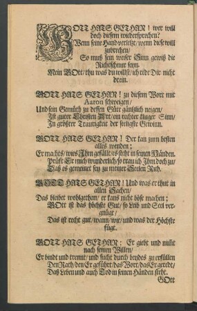 Gott Hats Gethan! wer will doch diesem wiedersprechen? [...]