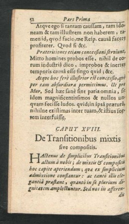 Caput XVIII. De Transitionibus mixtis sive compositis.
