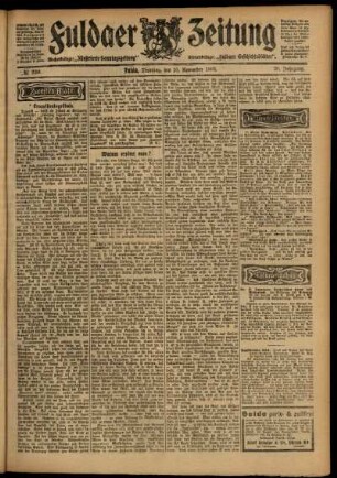 Zweite Ausgabe vom Dienstag, den 10. November 1903.