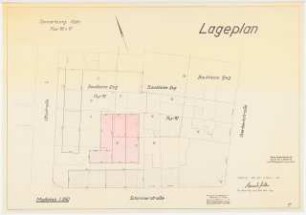 Gartenanlage Ottostraße / Schirmerstraße, Köln: Lageplan 1:250