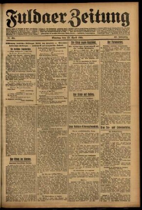 Ausgabe vom Montag, den 10. April 1916.