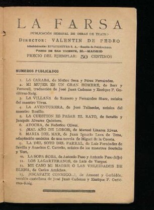 La Farsa : Números publicados