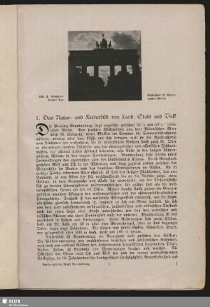 1. Das Natur- und Kulturbild von Land, Stadt und Volk