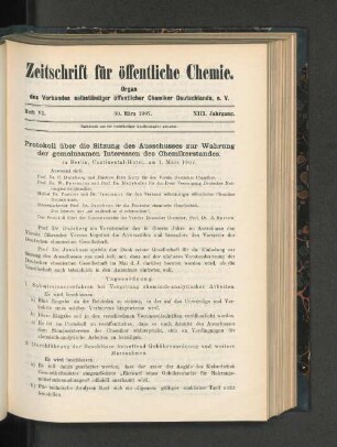 Heft VI. 30. März 1907.