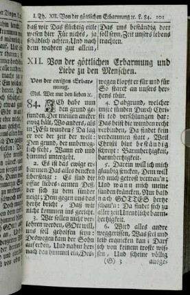XII. Von der göttlichen Erbarmung und Liebe zu den Menschen