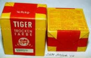 Packungen mit "Tiger Trockenfarbe", Erbsengrün