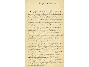 Originalbrief von Levin Schücking an Adolf Schroedter, geschrieben in Münster