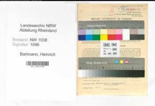 Entnazifizierung Heinrich Bartmann , geb. 06.09.1898 (Architekt)