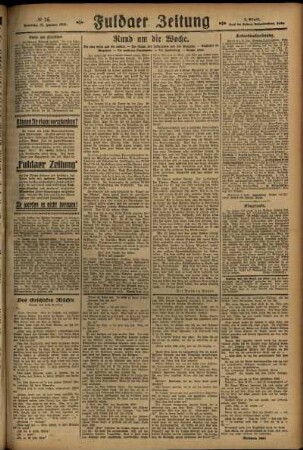 Zweite Ausgabe vom Sonntag, den 31. Januar 1926.