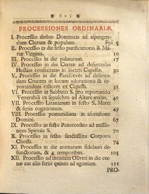 Ritvale Romano-Bambergense Sive Congeries Ritvvm Ecclesiasticorvm : Qvadripartita In Sacramentale, Benedictionale, Processionale Et Instrvctionale: Concinnata Ad Vsvm Cleri Bambergensis Edita Ivssv Et Avthoritate Adami Friderici ... Franciae Orientalis Dvcis Etc. Etc., [3]. Processionale Romano-Bambergense, Sive Congeries Rituum In Processionibus Publicis, Tam Ordinariis, Quam Extra-Ordinariis Adhiberi Solitorum