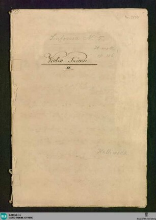 Symphonies - Don Mus.Ms. 2853 : orch; b; StrK 106