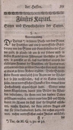 Fünftes Kapitel. Sitten und Gewohnheiten der Catten.