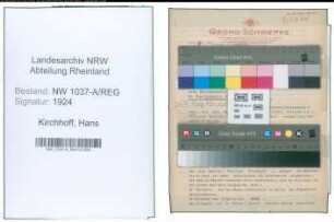 Entnazifizierung Hans Kirchhoff , geb. 00.00.0000 (Senatspraesident)