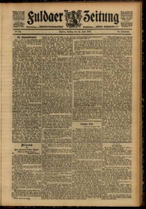 Ausgabe vom Freitag, den 14. Juni 1907.