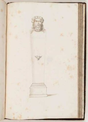 Bildnisherme eines bärtigen Mannes, in: Imperatorum romanorum ac eorum coniugum liberorum [...] Tomus primus, Nr. 159