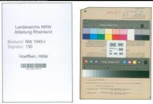 Entnazifizierung Hilde Hoeffken , geb. 02.05.1920 (Stenotypistin)