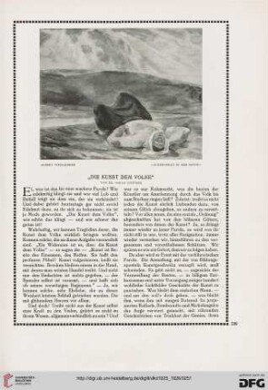 Die Kunst dem Volke"