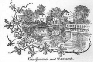 Kreba-Neudorf-Kreba. Oberförsterei und Rentamt mit Hammerwehr, aus: Neuer Görlitzer Anzeiger vom 14.9.1902