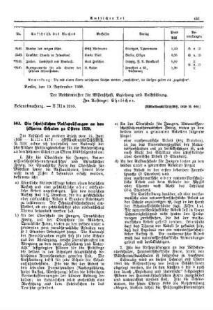 Die schriftlichen Reifeprüfungen an den höheren Schulen zu Ostern 1939 : [Erziehung] ; [Für das Reich] ; [Amtliche Erlasse] ; [Amtlicher Teil]