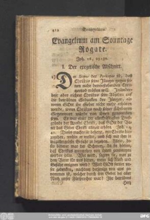 Evangelium am Sonntage Rogate. Joh. 16, 23 - 30.