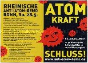 Flugschrift mit dem Aufruf zur einer Anti-Atomkraft-Demo am 28. Mai 2011 in Bonn