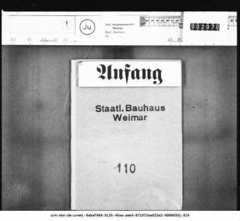 Personalangelegenheiten von Direktor Walter Gropius