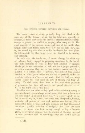 Chapter VI. The interval between coffining and burial