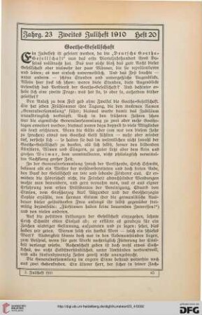Heft 20 (2. Juliheft 1910)