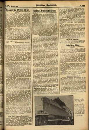 Zweite Ausgabe vom Montag, den 12. Dezember 1938.