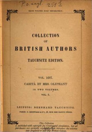 Carità : in 2 volumes, 2