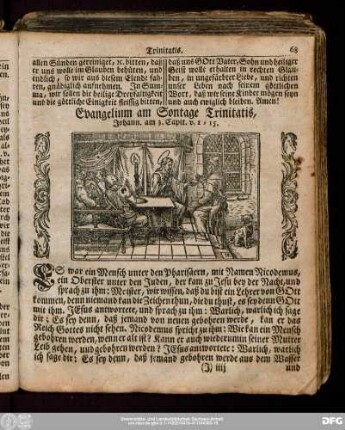 Evangelium am Sontage Trinitatis, Johann. am 3. Capit. v. 1:15.