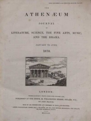 1870,1: The Athenaeum