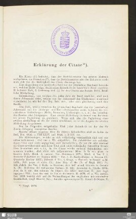 Erklärung der Citate