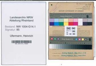 Entnazifizierung Heinrich Ufermann , geb. 21.10.1901 (Vorarbeiter)
