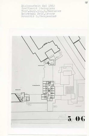 Treffpunkt Steinplatz, Berlin-Charlottenburg (Diplomarbeit bei Willy Kreuer): Grundriss 5. Obergeschoss