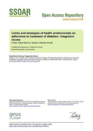 Limits and strategies of health professionals on adherence to treatment of diabetes: integrative review
