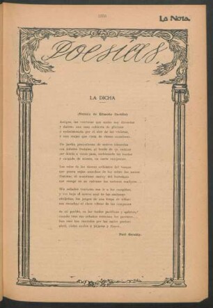 Poesías : La dicha